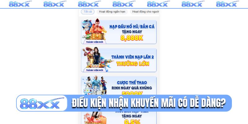Điều kiện nhận khuyến mãi có dễ dàng?
