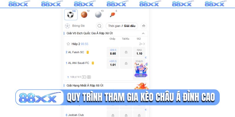 Quy trình tham gia kèo châu Á đỉnh cao